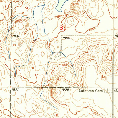 United States Geological Survey Medina SE, ND (1955, 24000-Scale) digital map