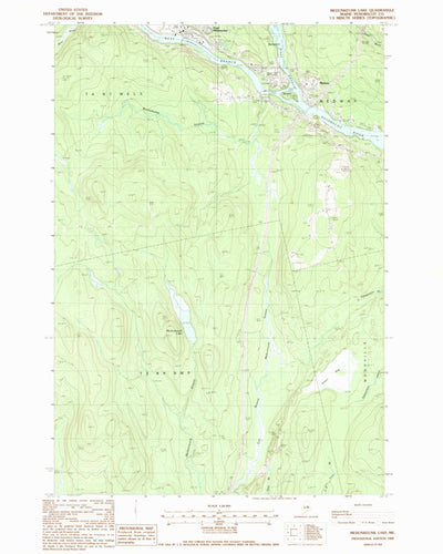 United States Geological Survey Medunkeunk Lake, ME (1988, 24000-Scale) digital map