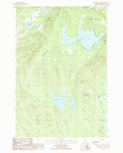 United States Geological Survey Meduxnekeag Lake, ME (1986, 24000-Scale) digital map