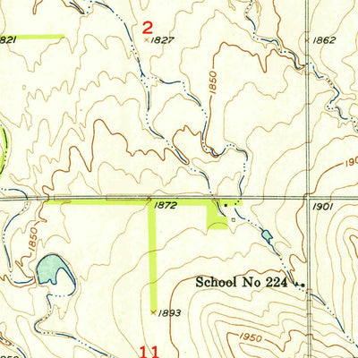 United States Geological Survey Meek, NE (1954, 24000-Scale) digital map