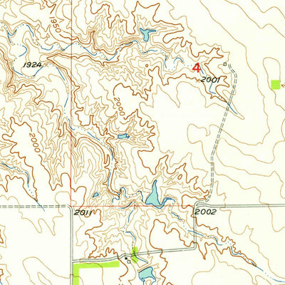 United States Geological Survey Meek SW, NE (1954, 24000-Scale) digital map