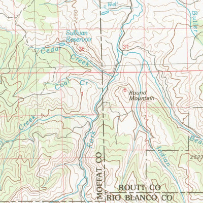 United States Geological Survey Meeker, CO (1979, 100000-Scale) digital map
