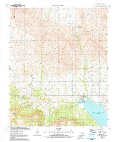 United States Geological Survey Meers, OK (1991, 24000-Scale) digital map