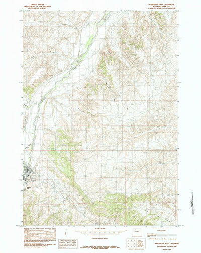 United States Geological Survey Meeteetse East, WY (1985, 24000-Scale) digital map