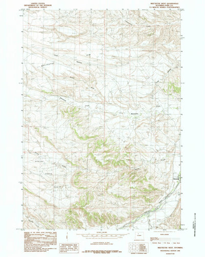 United States Geological Survey Meeteetse West, WY (1985, 24000-Scale) digital map