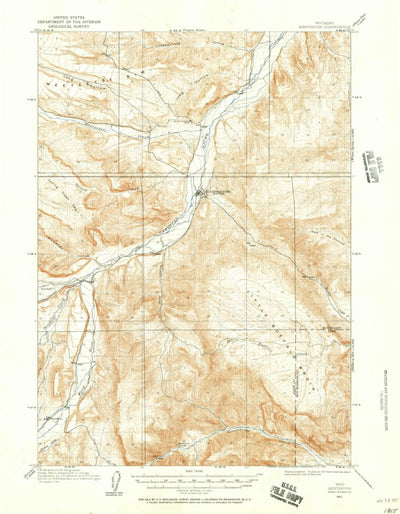United States Geological Survey Meeteetse, WY (1911, 62500-Scale) digital map
