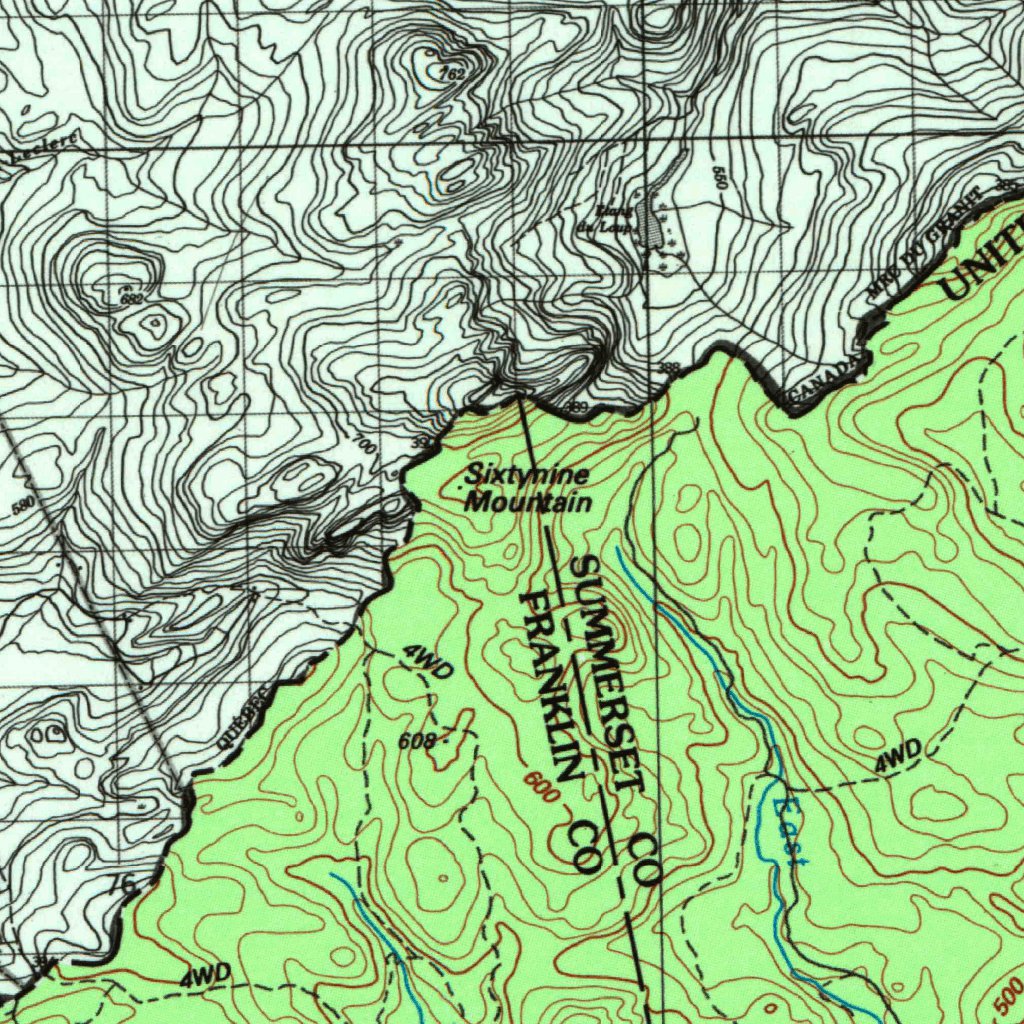 Megantic Region Map Megantic, ME (1994, 100000-Scale) Map by United States Geological ...