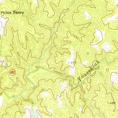 United States Geological Survey Meherrin, VA (1968, 24000-Scale) digital map