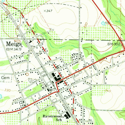 United States Geological Survey Meigs, GA (1971, 24000-Scale) digital map