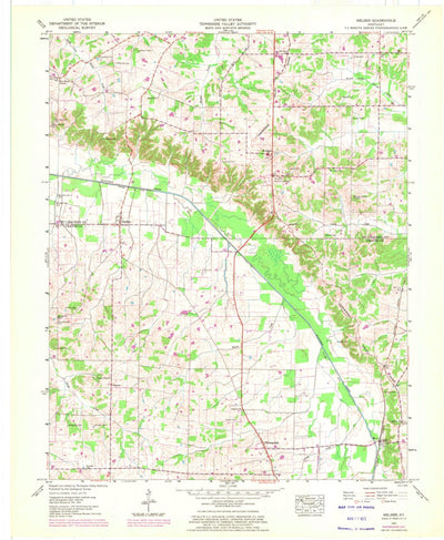 United States Geological Survey Melber, KY (1951, 24000-Scale) digital map