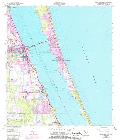 United States Geological Survey Melbourne East, FL (1949, 24000-Scale) digital map