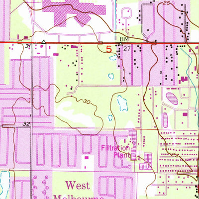 United States Geological Survey Melbourne West, FL (1949, 24000-Scale) digital map