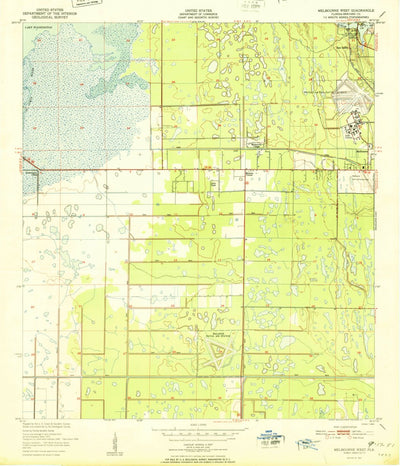 United States Geological Survey Melbourne West, FL (1951, 24000-Scale) digital map