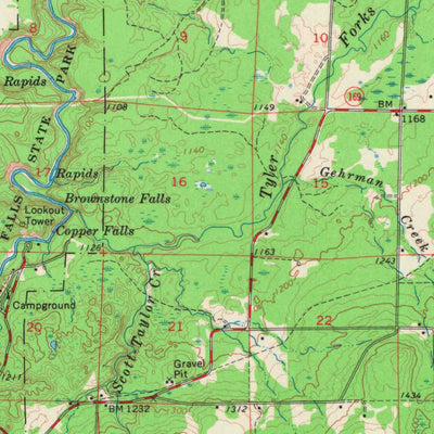 United States Geological Survey Mellen, WI (1967, 62500-Scale) digital map