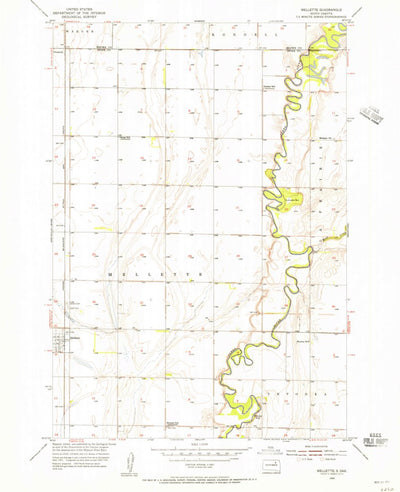 United States Geological Survey Mellette, SD (1954, 24000-Scale) digital map
