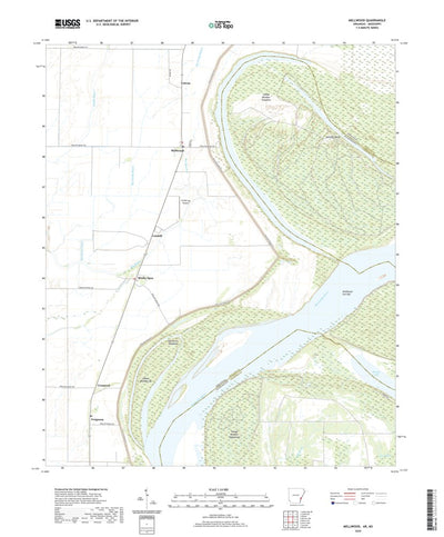 United States Geological Survey Mellwood, AR (2020, 24000-Scale) digital map