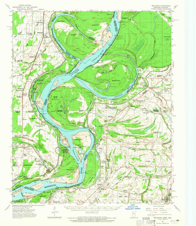 United States Geological Survey Mellwood, AR-MS (1961, 62500-Scale) digital map