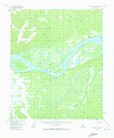 United States Geological Survey Melozitna A-1, AK (1952, 63360-Scale) digital map