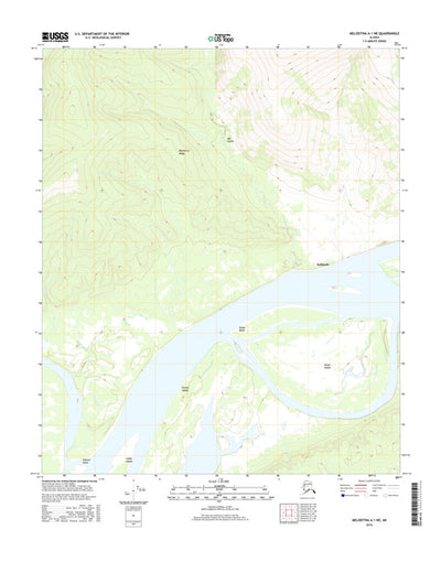 United States Geological Survey Melozitna A-1 NE, AK (2016, 25000-Scale) digital map