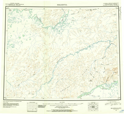 United States Geological Survey Melozitna, AK (1951, 250000-Scale) digital map