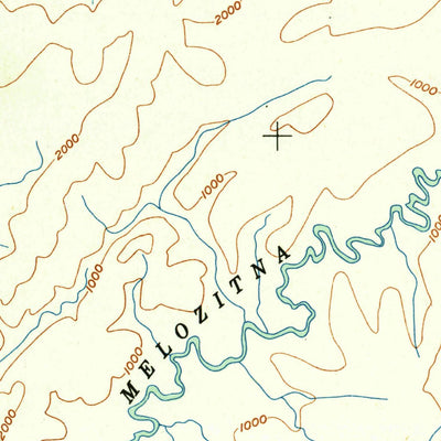 United States Geological Survey Melozitna, AK (1951, 250000-Scale) digital map