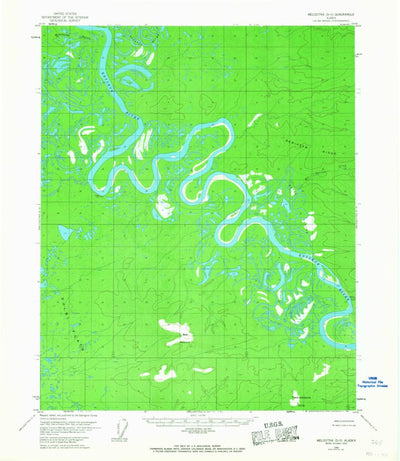 United States Geological Survey Melozitna D-5, AK (1954, 63360-Scale) digital map