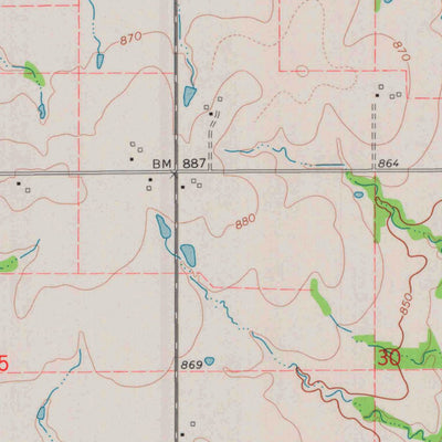 United States Geological Survey Melrose, KS (1974, 24000-Scale) digital map
