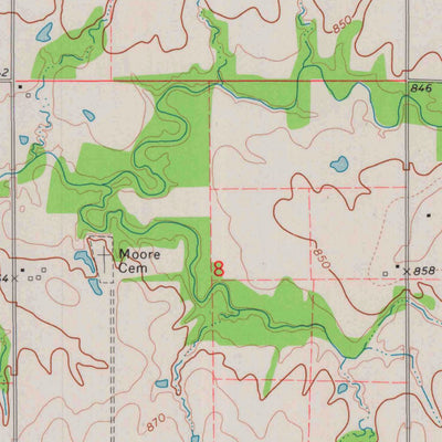 United States Geological Survey Melrose, KS (1974, 24000-Scale) digital map