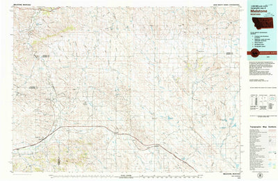 United States Geological Survey Melstone, MT (1979, 100000-Scale) digital map