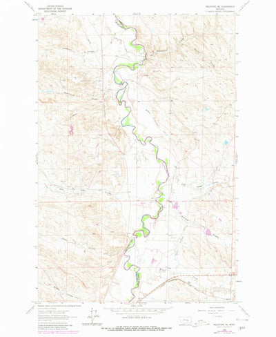 United States Geological Survey Melstone NE, MT (1962, 24000-Scale) digital map