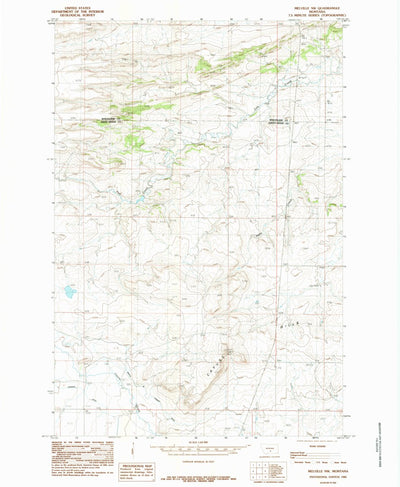 United States Geological Survey Melville NW, MT (1985, 24000-Scale) digital map