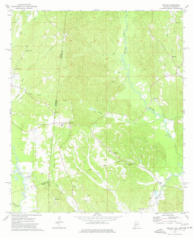 United States Geological Survey Melvin, AL-MS (1974, 24000-Scale) digital map
