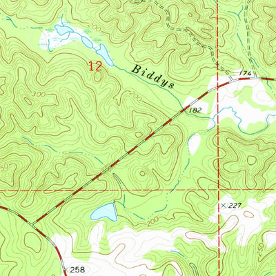 United States Geological Survey Melvin, AL-MS (1974, 24000-Scale) digital map