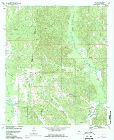 United States Geological Survey Melvin, AL-MS (1978, 24000-Scale) digital map