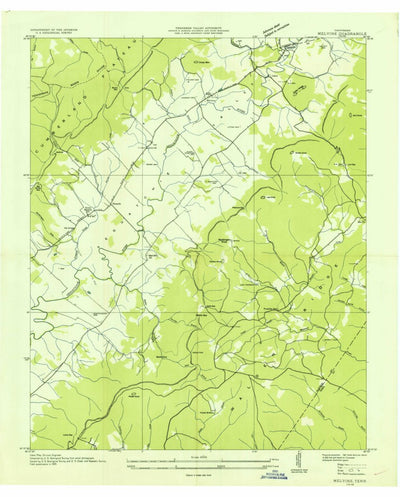United States Geological Survey Melvine, TN (1935, 24000-Scale) digital map