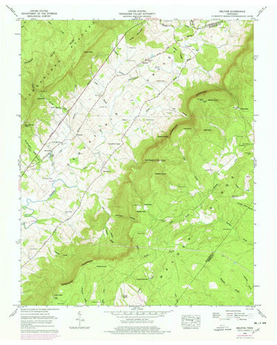 United States Geological Survey Melvine, TN (1956, 24000-Scale) digital map