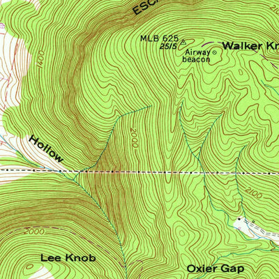 United States Geological Survey Melvine, TN (1956, 24000-Scale) digital map