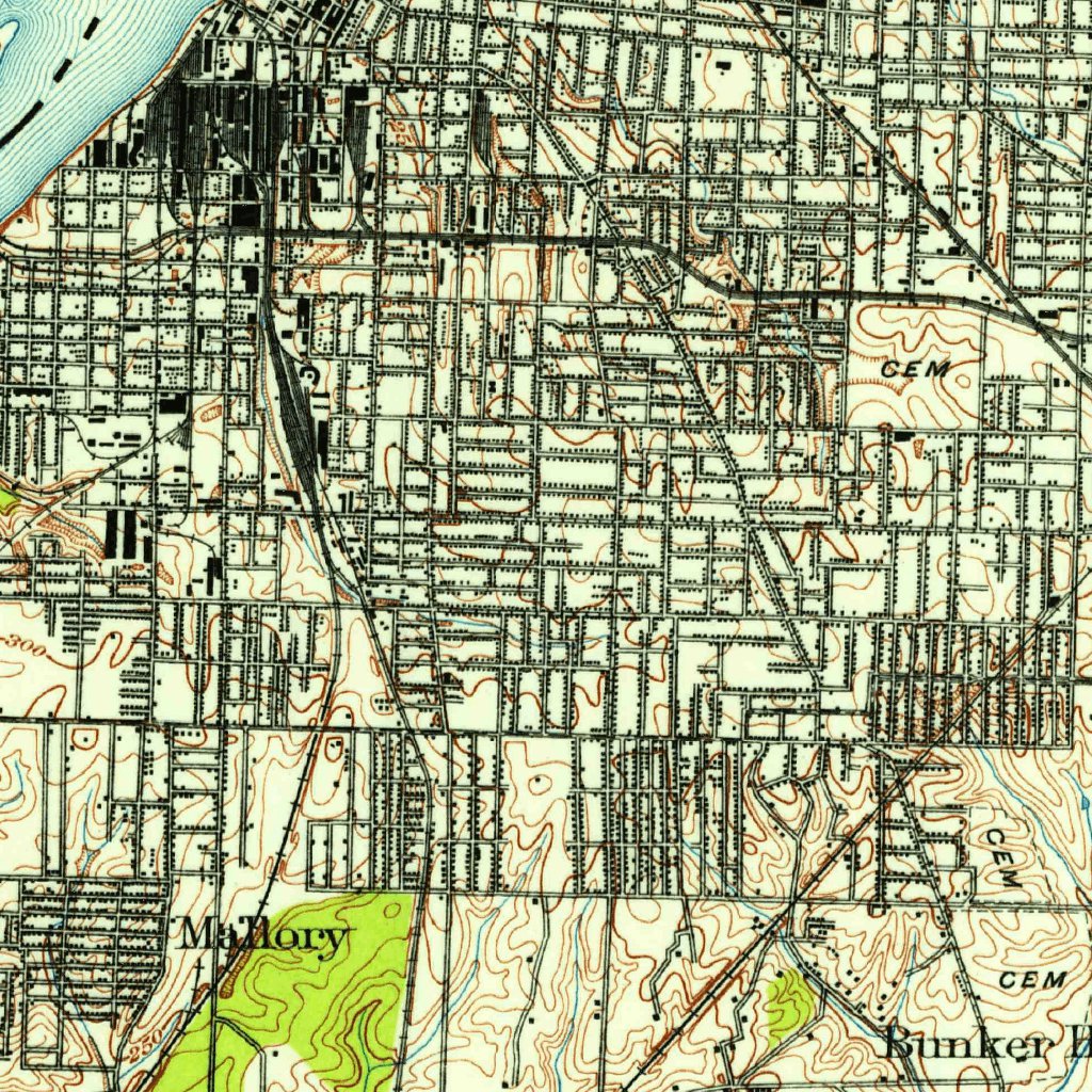 Memphis, TN-AR (1916, 62500-Scale) Map by United States Geological ...