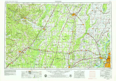 United States Geological Survey Memphis, TN-AR-MO (1953, 250000-Scale) digital map