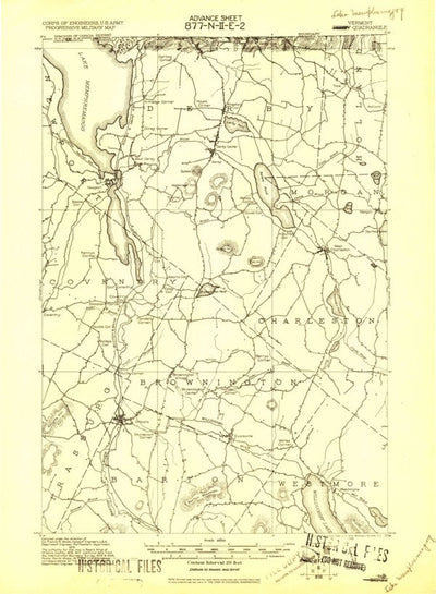 United States Geological Survey Memphremagog, VT (1919, 62500-Scale) digital map