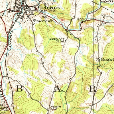 United States Geological Survey Memphremagog, VT (1953, 62500-Scale) digital map