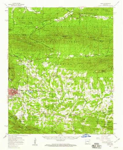 United States Geological Survey Mena, AR (1958, 62500-Scale) digital map