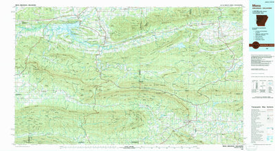 United States Geological Survey Mena, AR-OK (1989, 100000-Scale) digital map