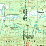 United States Geological Survey Mena, AR-OK (1989, 100000-Scale) digital map
