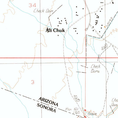 United States Geological Survey Menagers Lake, AZ (1988, 24000-Scale) digital map