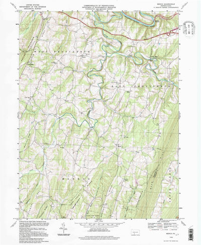 United States Geological Survey Mench, PA (1994, 24000-Scale) digital map