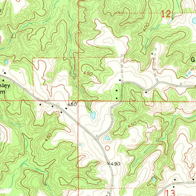 United States Geological Survey Mendenhall East, MS (1970, 24000-Scale) digital map