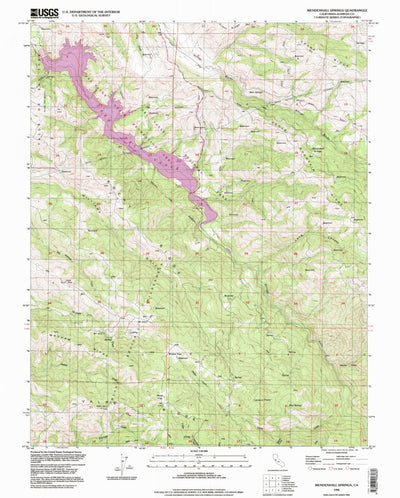 United States Geological Survey Mendenhall Springs, CA (1996, 24000-Scale) digital map