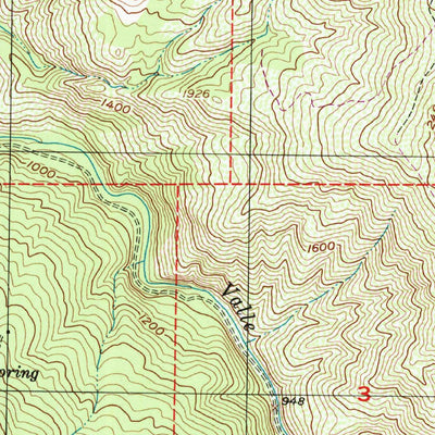 United States Geological Survey Mendenhall Springs, CA (1996, 24000-Scale) digital map