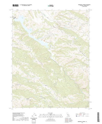 United States Geological Survey Mendenhall Springs, CA (2021, 24000-Scale) digital map
